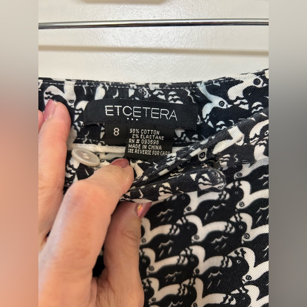 Etcetera Monochrome Graphic Flare Slacks